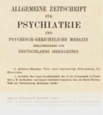 Alois Alzheimer reports about his patient during a medical congress in Tübingen in 1906.